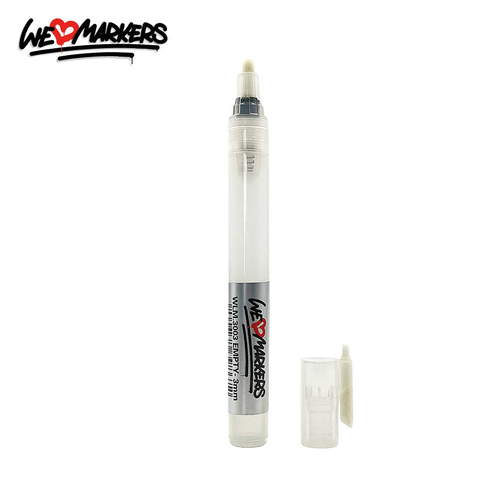 WLM 3003 EMPTY PUMP-ACTION MARKER PEN - 3MM ROUND & CHISEL