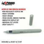 WLM ACRYLIC INK BRUSH-MARKER-SETS - 36 & 72 COLORS SET